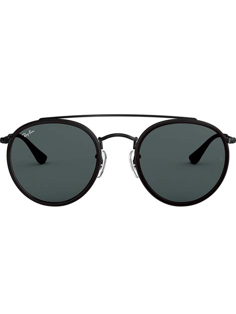 rb3647 round double bridge sunglasses